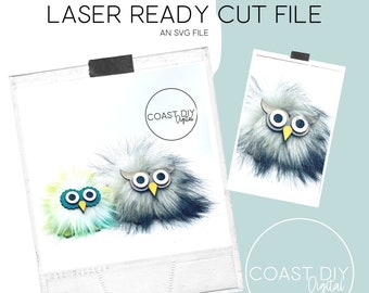 Pom Pom Owl Wooden Add On SVG File | Digital Download | Glowforge | Laser File