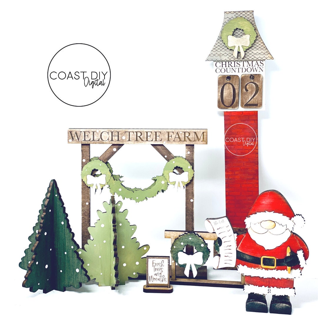 Christmas Village Tree Farm Interlocking Ready Etsy