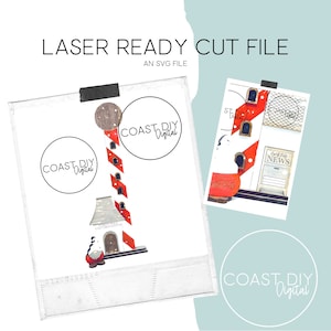 Christmas Village North Pole Visitors Center | Glowforge Ready | Laser File