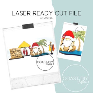Flip Flops were Hung SVG File|Coastal Christmas|Laser cut file|3D|Download|Glowforge|Santa