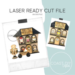 North Pole Nutcrackers & Nut Roastery | Christmas Village | Glowforge Ready | Laser File