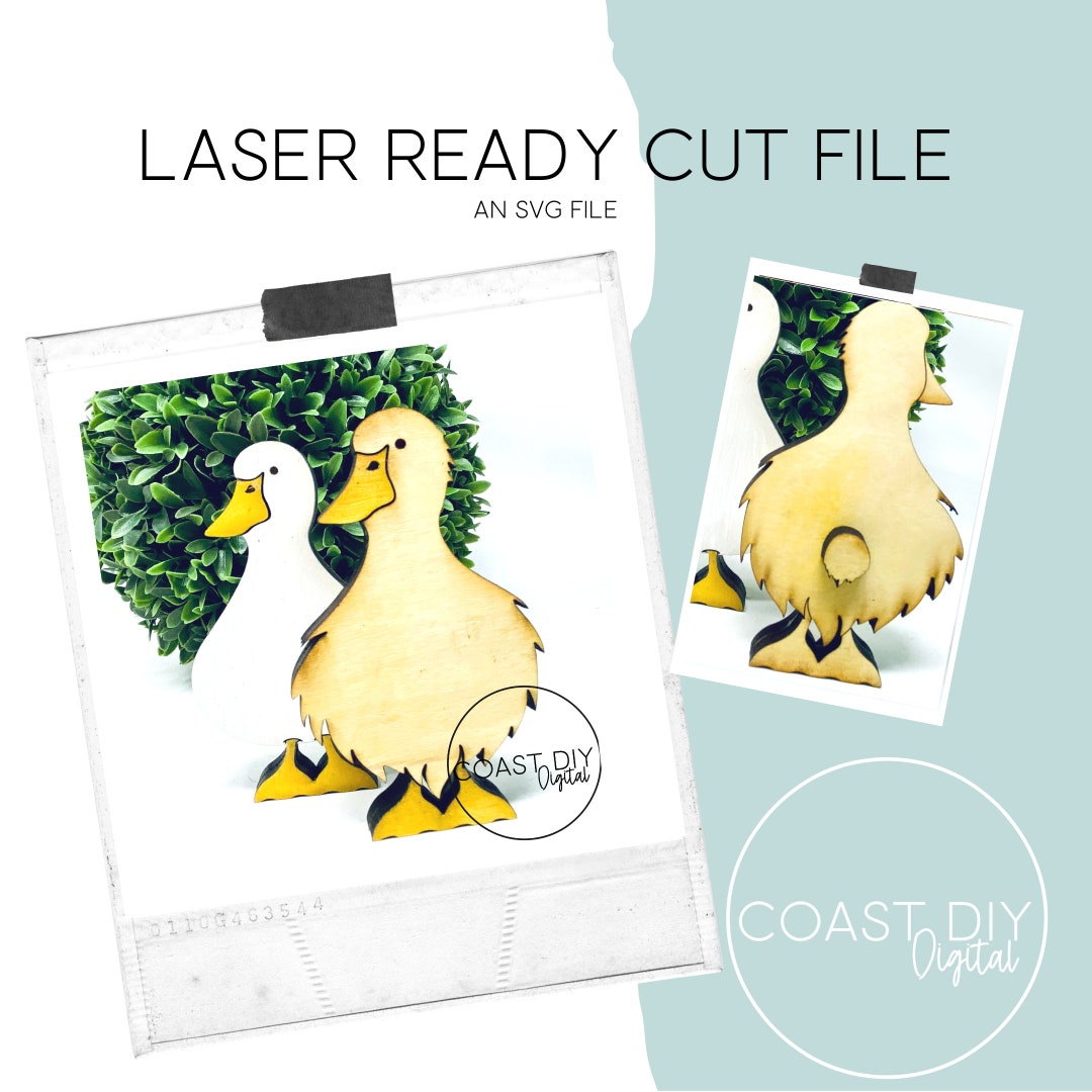 Duck Laser File | Glowforge Ready | Laser File | SVG | Duckling - Etsy