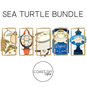 Sea Turtle Design Bundle Laser File |  Glowforge Ready | Laser File | SVG