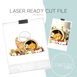 File laser Cornucopia Shelf Sitter / Frutta e verdura / Glowforge Ready / File laser
