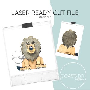Lion Laser File |  Glowforge Ready | Laser File | SVG
