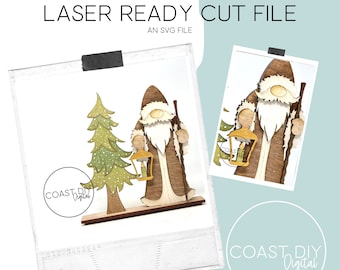 Forest Santa | Glowforge Ready | Laser File