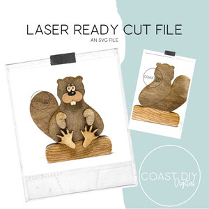 Beaver Laser File |  Glowforge Ready | Laser File | SVG