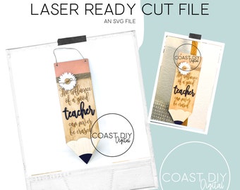Teacher Influence Pencil Sign SVG Digital File | Daisy | Teacher Gift