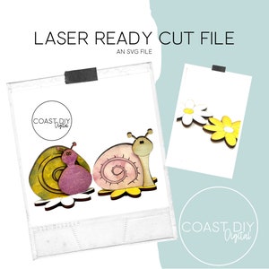 Slakken laserbestand | Glowforge-klaar | Laserbestand | SVG