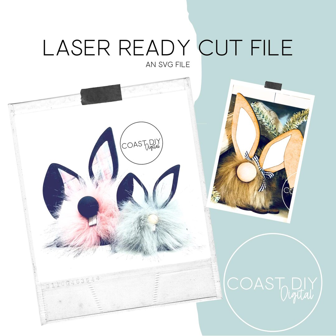 Pom Pom Bunny Wooden Add on SVG File | Digital Download | Glowforge ...