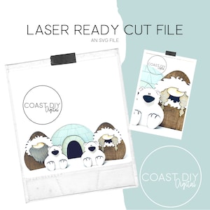 Arctic Gnomes Tiered Tray Set SVG Digital File | Polar Bear | Glowforge Ready | Laser |