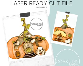 Spikes Squash Soup Shack | Autumn Village | Laser File | SVG | Glowforge Ready | Porcupine|Pumpkin