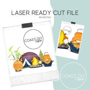 Camping SVG Digital File | Glowforge Ready | Laser | S&#39;more | Tent | Gnome | Adventure