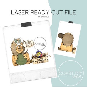 Bunny Ears Lion Laser File |  Glowforge Ready | Laser File | SVG