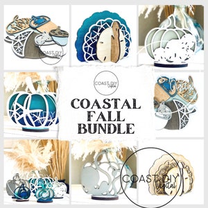 Coastal Fall Bundle SVG Files | Pumpkins | Turkey | Acorns | Glowforge Ready | Digital Download | SVG File