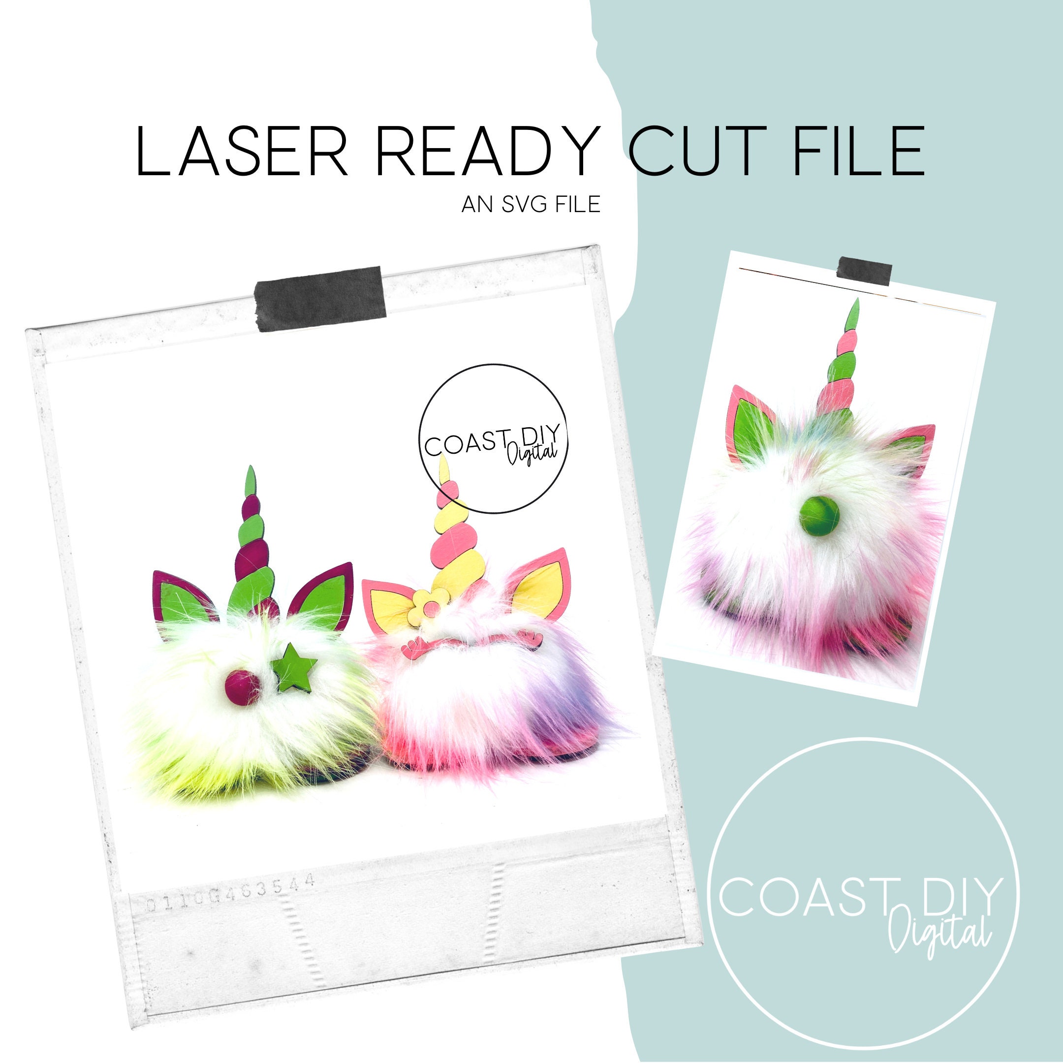 Pom Pom Unicorn Wooden Add on SVG File Digital Download Etsy Australia