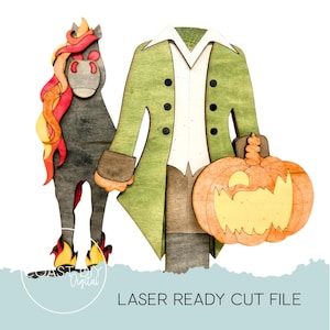 Headless Horseman Bundle File |  Glowforge Ready | Laser File | SVG