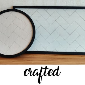 Herringbone Sign for Laser Cut / Etched with Mitered Frames