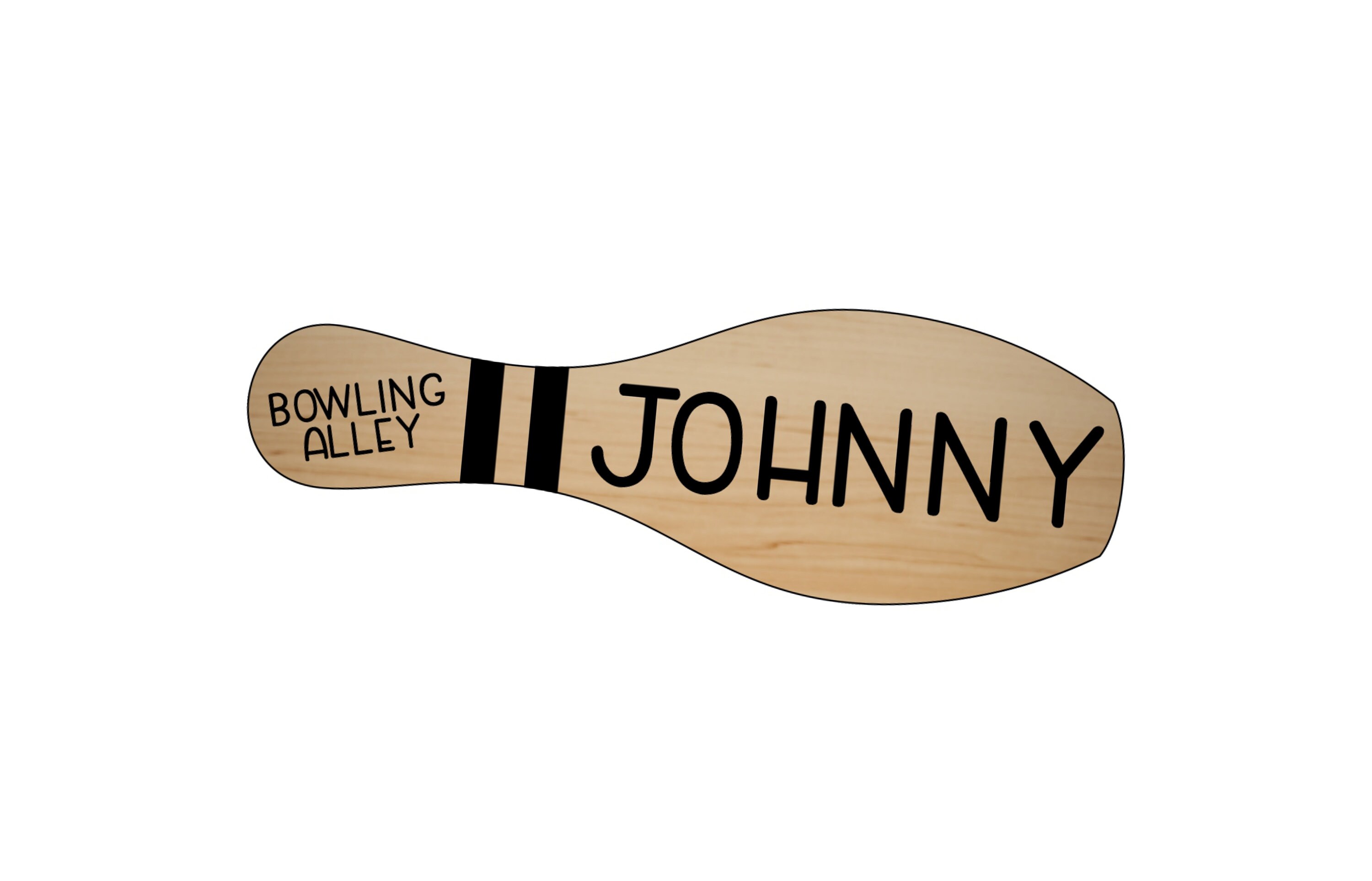 Bowling Pin Name Tag SVG File for Laser Cutters Etsy