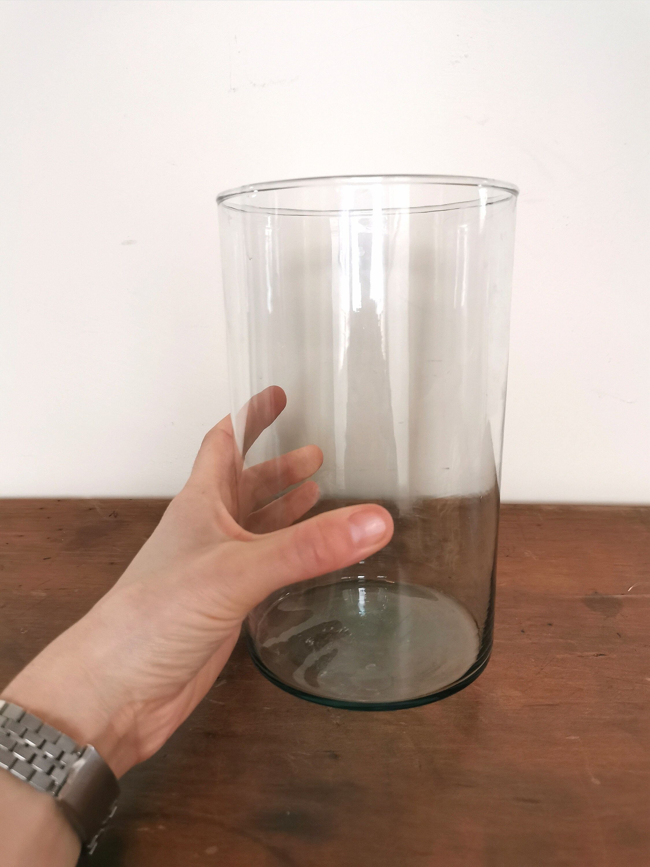 Small Cylinder Recycled Glass Vase Etsy UK