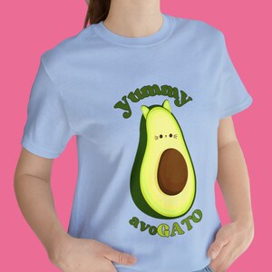 Yummy Avogato, Avocado cat shirt, Cat shirt, Cat lover shirt, Avocado shirt, Spanish cat gift, Mens t shirts, Womens t shirts, Gift t shirts