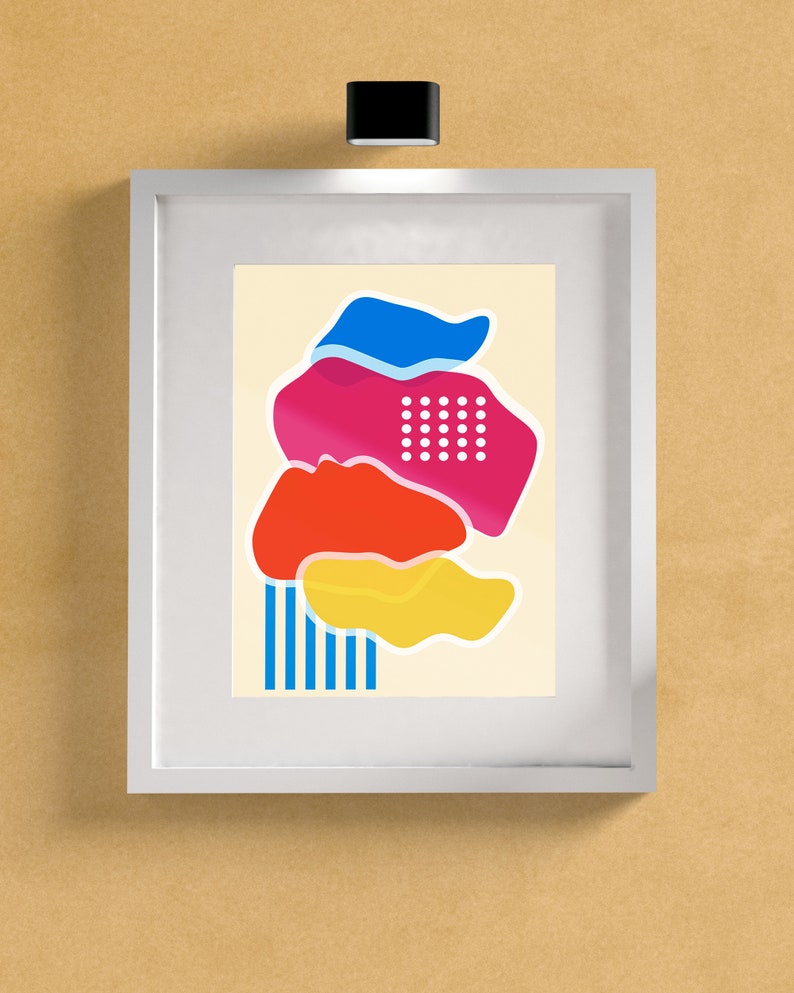 Color Block Wall Art Print Bright Toddler Wall Art Kids Etsy