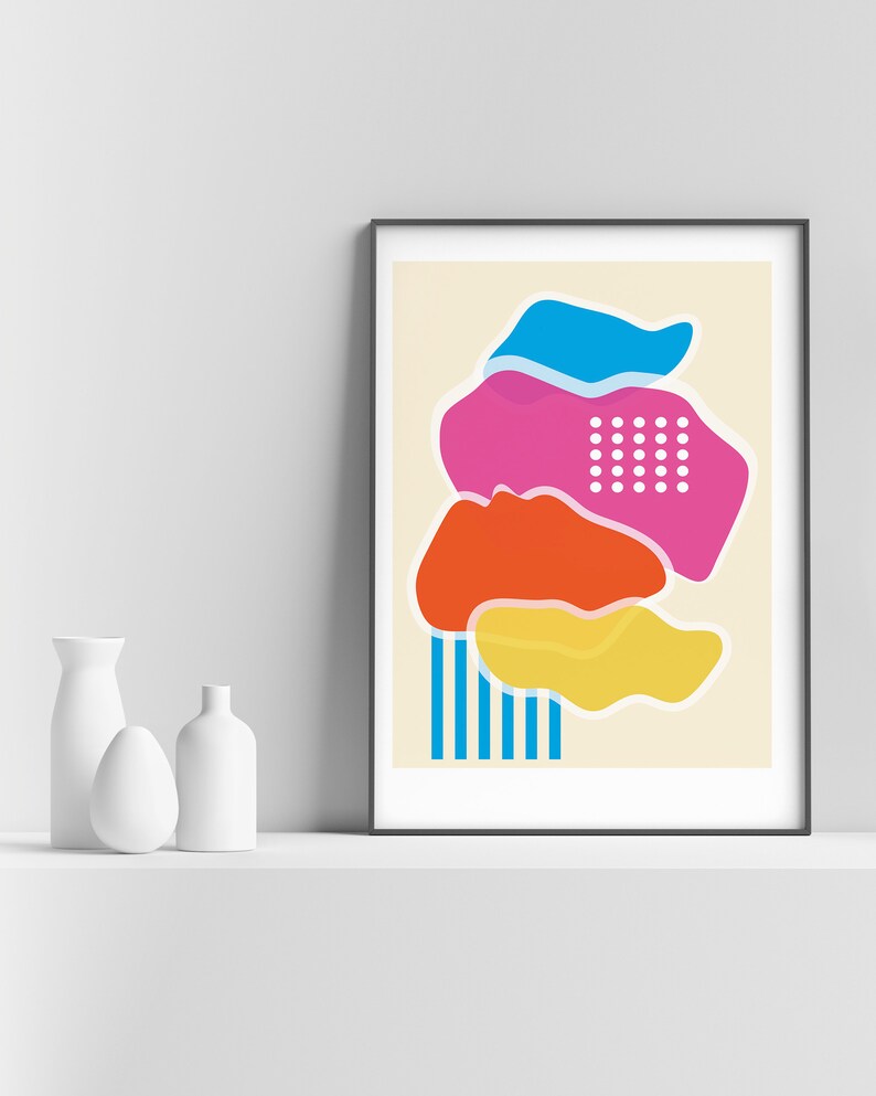 Color Block Wall Art Print Bright Toddler Wall Art Kids Etsy