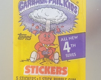 1986 Garbage Pail Pail Kids Vierte Serie Ungeöffnete Wachspackung Topps Stickers Versiegelt