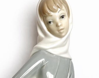 Vintage Lladro Girl with Lamb Porcelain Figurine | Retired Alfredo Ruiz Spanish Pottery