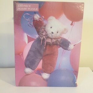 Uplifting Teddy Puzzle / Vintage puzzle / Golden puzzle / Collectible puzzle / children puzzle/ Jigsaw / Jigsaw puzzle / 100 piece puzzle