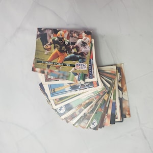 33 cartes NFL de la fin des années 1980 et du début des années 1990 / Cartes NFL / Cartes de football / Cartes de football à collectionner / Objets à collectionner NFL