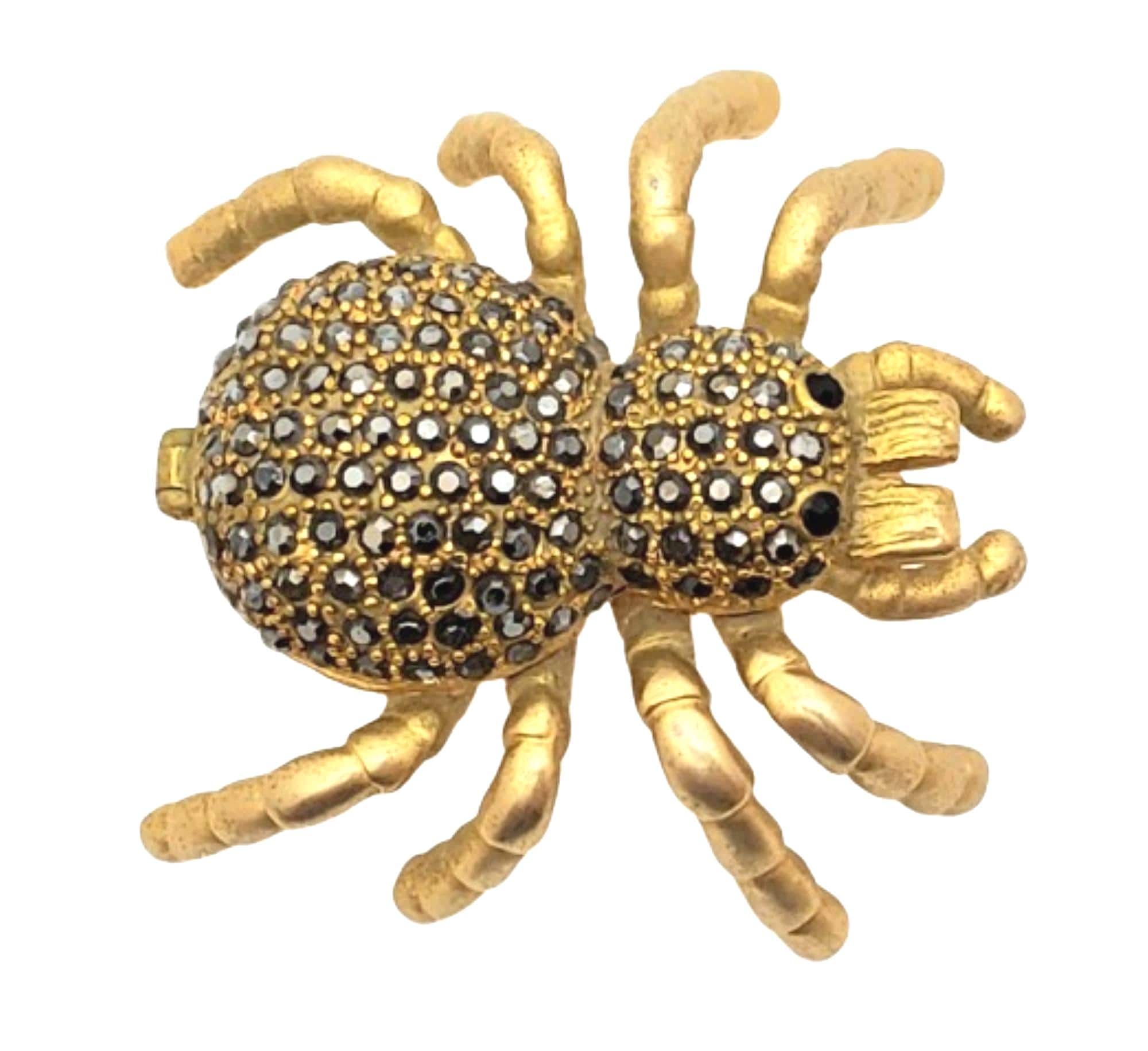 パリ購入　仏製　純銀　レリーフ蜘蛛の巣彫り　スパイダー　フォリフォリ Faberge spider - Etsy 日本