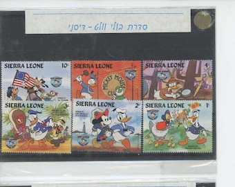 5 packs of vintage Walt Disney stamps / Walt Disney Vintage / Mickey Mouse / Alice in wonderland