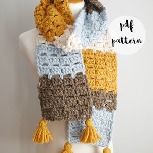PDF Crochet Pattern-Autumn Afternoon Scarf