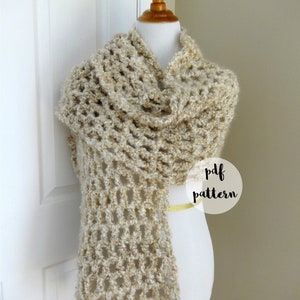 PDF Crochet Pattern-Vanilla Chai Shawl image 1