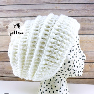 PDF Crochet Pattern-Quick Gift Crochet Slouch Hat