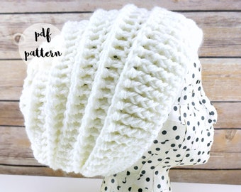 PDF Crochet Pattern-Quick Gift Crochet Slouch Hat