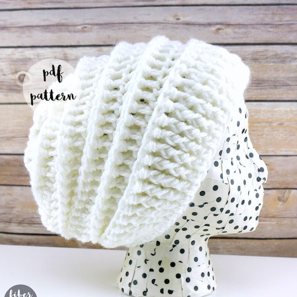 PDF Crochet Pattern-Quick Gift Crochet Slouch Hat