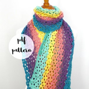 PDF Crochet Pattern-Honolulu Crochet Scarf