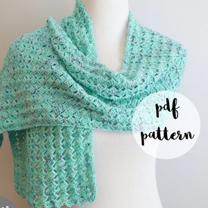 Patrón de crochet en PDF - Chal Cielos despejados