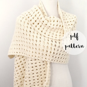 PDF Crochet Pattern-French Buttercream Shawl