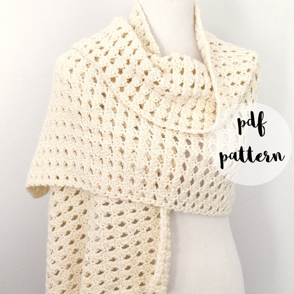 PDF Crochet Pattern-French Buttercream Shawl