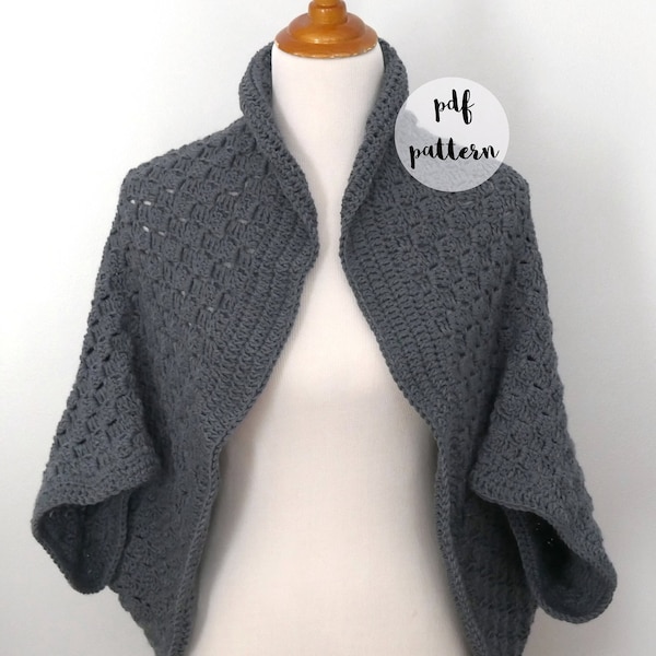 PDF Crochet Pattern-Cozy Easy Crochet Cocoon Cardigan