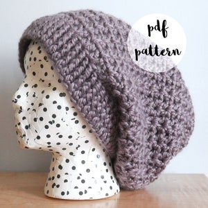 PDF Crochet Pattern-Estelle Slouch Hat