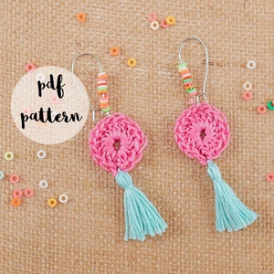PDF Crochet Pattern-Pool Party Earrings