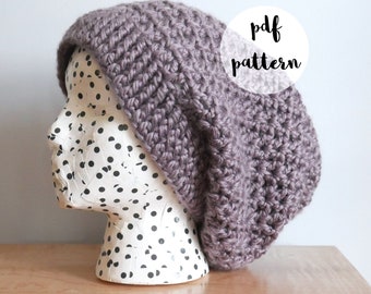 PDF Crochet Pattern-Estelle Slouch Hat