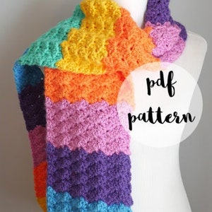 PDF かぎ針編みパターン - クラウドナインスカーフ