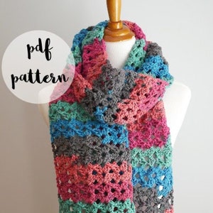 PDF Crochet Pattern-Take It Easy Scarf