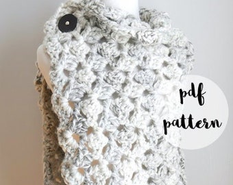 PDF Crochet Pattern-First Snow Capelet Cowl