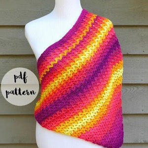 PDF Crochet Pattern-Tutti Frutti Beach Wrap